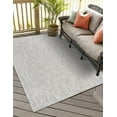 thumbnail image 5 of Rugs.com Outdoor Solid Collection Rug – 6' x 9' Light Gray Flatweave Rug Perfect For Bedrooms, Dining Rooms, Living Rooms, 5 of 7