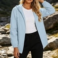 thumbnail image 4 of Fengqque Women Lightweight Waterproof Rain Jackets Packable Outdoor Hooded Windbreaker with Pouch Light Blue S, 4 of 6