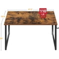 thumbnail image 4 of Sofanext 48 Inch Large Computer Desk, Study Writing Table for Large Spaces, Simple Home Office Desks with Headphone Hooks, Vintage, 4 of 5