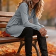 thumbnail image 6 of Ashirexll Casual Dresses for Women Winter Casual Pullover Long Sleeve Round Neck Solid Color Dress with Pockets, 6 of 7