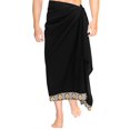 thumbnail image 3 of HAPPY BAY Men's Pareo Standard Swimsuits Sarong Full Swim Beach Wrap One Size Black-V454 Summer Vacation Aloha, 3 of 4