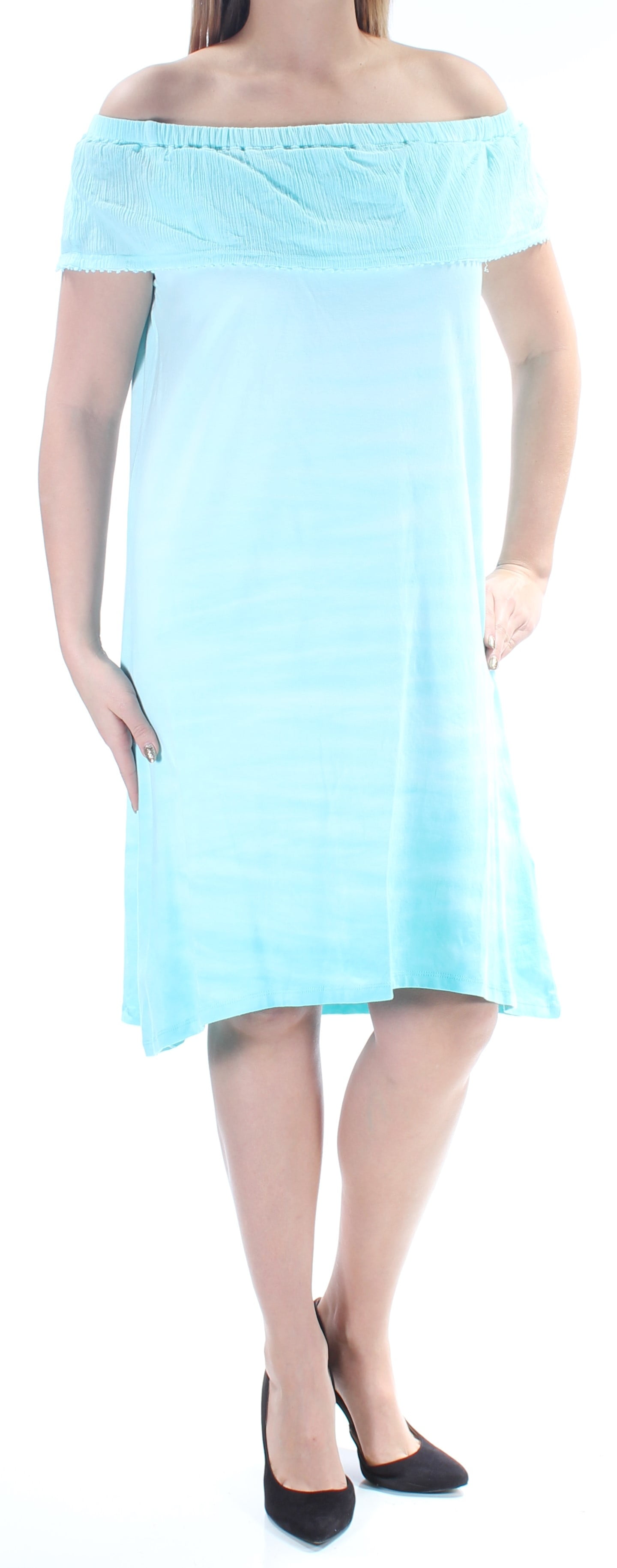 aqua shift dress