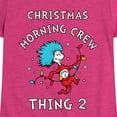 thumbnail image 3 of Cat in the Hat - Christmas Morning Crew Thing 2  - Toddler And Youth Girls Short Sleeve Graphic T-Shirt, 3 of 6