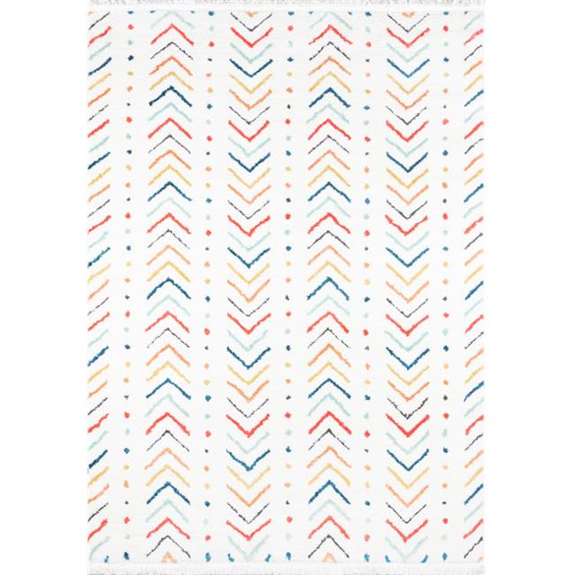 Novogratz FERRIFRR-3MTI3350 3 Pi 3 Po x 5 Pi Ferris Machine Fait Moderne Rectangle Zone Tapis&44; Multi Couleur