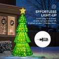 thumbnail image 6 of Sunjoy 77 Inch Christmas Lighted Holiday Tree, 3D Tinsel Santa Holiday Tree Outdoor Garden Yard Lawn Festive Holiday Decoration with Lights for Indoor & Outdoor, 6 of 11