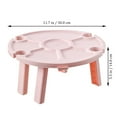 thumbnail image 6 of Monyance Plastic Beverage Table Portable Folding Wine Picnic Table for Beach and Outdoor Use(11.81X11.81X5.51Inches), 6 of 10