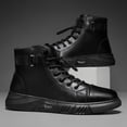 thumbnail image 3 of Botas Martin para hombre, botas altas de cuero informales para hombre, botas para hombre de talla grande con terciopelo cálido, 3 of 5