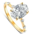 thumbnail image 3 of Pompeii Certified 2 3/4Ct TW Oval Diamond Engagement Ring Lab Grown 14k Gold (G/H,VS2-SI1), 3 of 8