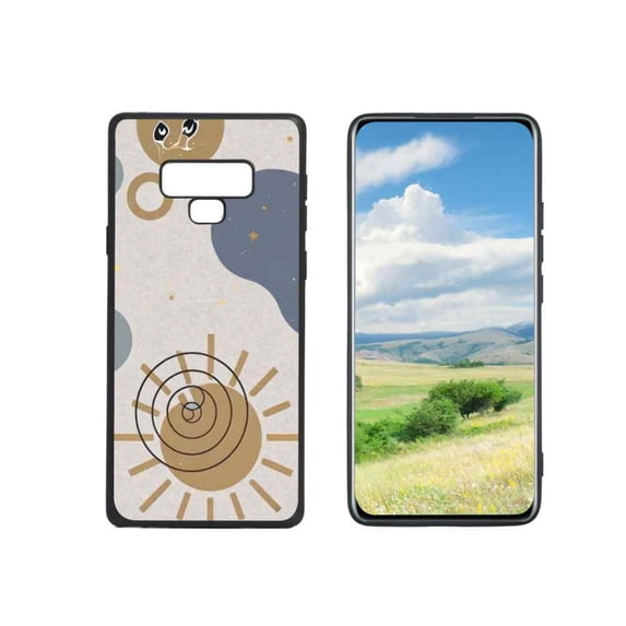 Abstract-moon-3 Phone Case, Degined for Samsung Galaxy Note 9 Case Men Women, Flexible Silicone Shockproof Case for Samsung Galaxy Note 9