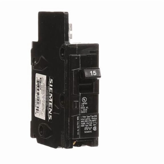 Siemens Circuit Breaker,15A,Bolt On,120V,1P BQ1B015