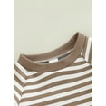 thumbnail image 5 of Franhais Baby Romper, Striped Round Neck Long Sleeve Bodysuit with Pockets Spring Outfit, 5 of 9