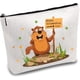 thumbnail image 1 of Bolsas de maquillaje con diseño de feliz día de la marmota para mujer, neceser de viaje con cremallera, estuche multiusos para herramientas, neceser, organizador de almacenamiento, 1 of 9