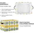 thumbnail image 3 of GZHJMY Storage Basket Passion Flower Foldable Canvas Laundry Baskets Bin Waterproof Inner Layer with Sturdy Handles for Toy Nursery Blanket Clothes 2 Pack, 3 of 7
