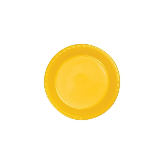 Creative Converting Plastic School Bus Yellow Round Banquet Plates 10" 20 Pack 28102131