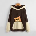 thumbnail image 2 of Sudadera Para Mujer Cuello Redondo Sudaderas Con Capucha de Gran Tamaño Sudadera Otoño Invierno Suéter Fondo Lindo Estampado de Mascotas Tamaño Grande Suéter Suelto Colorblock Odeerbi ODB138233, 2 of 5