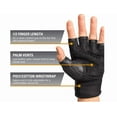 thumbnail image 2 of Harbinger Pro Wristwrap Weightlifting Gloves with Vented Cushioned Leather Palm (Pair), Medium, Black, 2 of 5