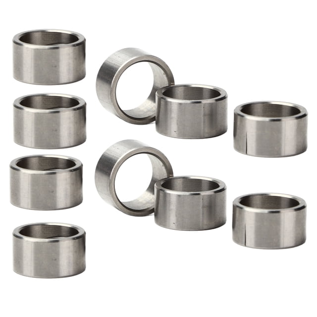 Kit d'Espacement en Acier Inoxydable 10 Pcs 15mm OD 12mm ID Accessoires de Matériel Durable pour Assemblage de Roulement d'Arbre et Projets Mécaniques