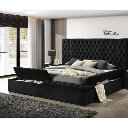 Wooden Bed Frame - Glam Style - Contemporary Bedroom - Sophisticated Look