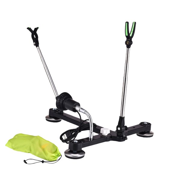 Adjustable Angles Fishing Rod Holder Floor Standing Stand Foldable Rafts Ice Fishing Stand for Convenient Use