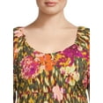 thumbnail image 5 of Terra & Sky Women's Plus Size Sweetheart Neck Raglan Maxi Dress, 5 of 5