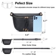 thumbnail image 3 of HKCLUF Crossbody Bag Women Fashionable Fanny Packs Leather Belt Bag for Travel Camping, 3 of 9