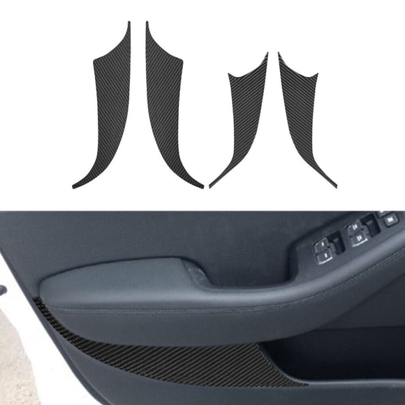 4Pcs Carbon Fiber Interior Door Panel Cover Trim for Kia Cadenza 2014-2016