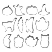 Halloween Cookie Cutters Set - 12pc Mini Pumpkin Shaped Moulds for Baking - for Western Themed Parties and Festivities
