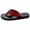 Red, variant on Mens Wide Slippers Men Summer Casual Outside Wear Beach Non Slip Breathable Flip Flops Clip Toes Big Size Flat Bottom Slippers Sandals