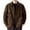Brown, variant on Pejock Men's Vintage Work Jacket Short Sleeve, Double Breast Pocket Drop Shoulder Coat, Loose Fit Utility Polyester Jacket for Casual Outdoor Commuting and Daily Wear
