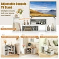 thumbnail image 5 of Costway 2 PCS Adjustable TV Stands with Storage Cubes for TVs up to 55 Inches Cabinets White, 5 of 7