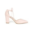 thumbnail image 3 of BLISSFUL STEP Women's High Block Heels Pointed Toe Ankle Strap Dress Shoes​ Pink 10, 3 of 8