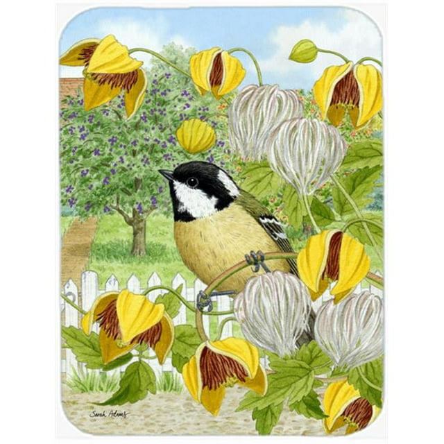 Carolines Treasures ASA2114LCB Coal Tit Glass Cutting Board- Large