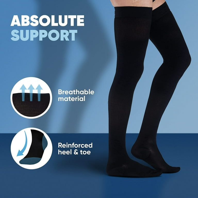 送料無料 通販 Compression Mens Opaque Large Extra 7XL Stockings mmHg 20-30 服&ファッション小物