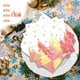 thumbnail image 1 of Vajilla de papel desechable con copos de nieve y árbol de Navidad rosa | Platos, vasos y servilletas de 18 y 23 cm | Artículos de papel aptos para uso alimentario para fiestas, reuniones y, 1 of 6