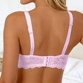 thumbnail image 5 of Underwire Bras for Women Summer Lightweight Elegant Floral Lace Adjustable Strap Padded Push Up Bra, 5 of 6
