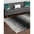 thumbnail image 3 of Rugs.com Athena Shag Collection Rug – 5' 3 x 8' Black And White Shag Rug Perfect For Bedrooms, Dining Rooms, Living Rooms, 3 of 9