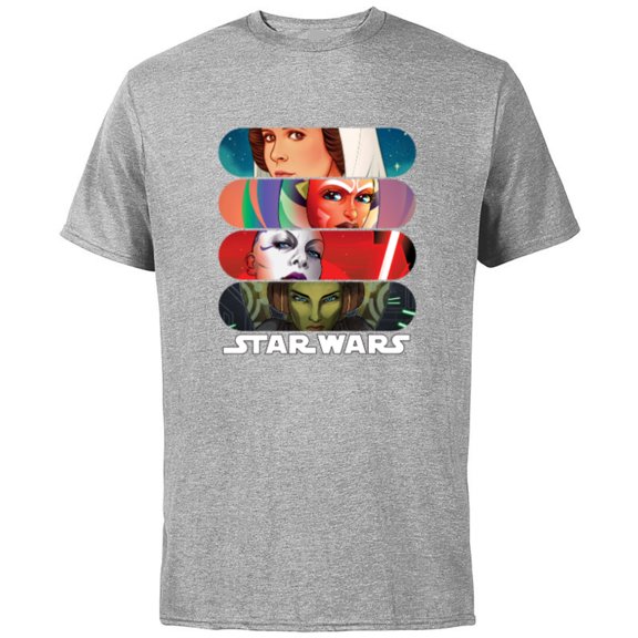 Stars Wars Women of the Galaxy - Short Sleeve Cotton T-Shirt for Adults - Customized-Athletic Heather