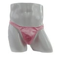 thumbnail image 2 of BKQCNKM Thongs Crotchless Panties underwear Panties Men's Comfortable Satin Underwear Men's Underwear Panties Pink One Size, 2 of 2