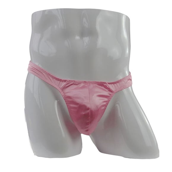Pink Mens Activewear Men's Comfortable Underwear, Panties, Satin Mens Briefs