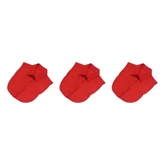 Minnieouse Mujeres diseño simple cuello falso niñas moda Formal chifón falso media camisa solapa desmontable accesorio de ropa punto rojo Type1 NO1
