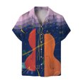 thumbnail image 1 of Men's Button Shirt 2024 Summer Fashion Casual Personality Musical Instrument Digital Short Sleeve-SinKeeU, 1 of 4