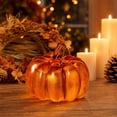 thumbnail image 4 of Halloween Pumpkin Decoration Glass Pumpkin Ornament Tabletop Seasonal Decor Harvest Party Centerpiece for Indoor Display, 4 of 5