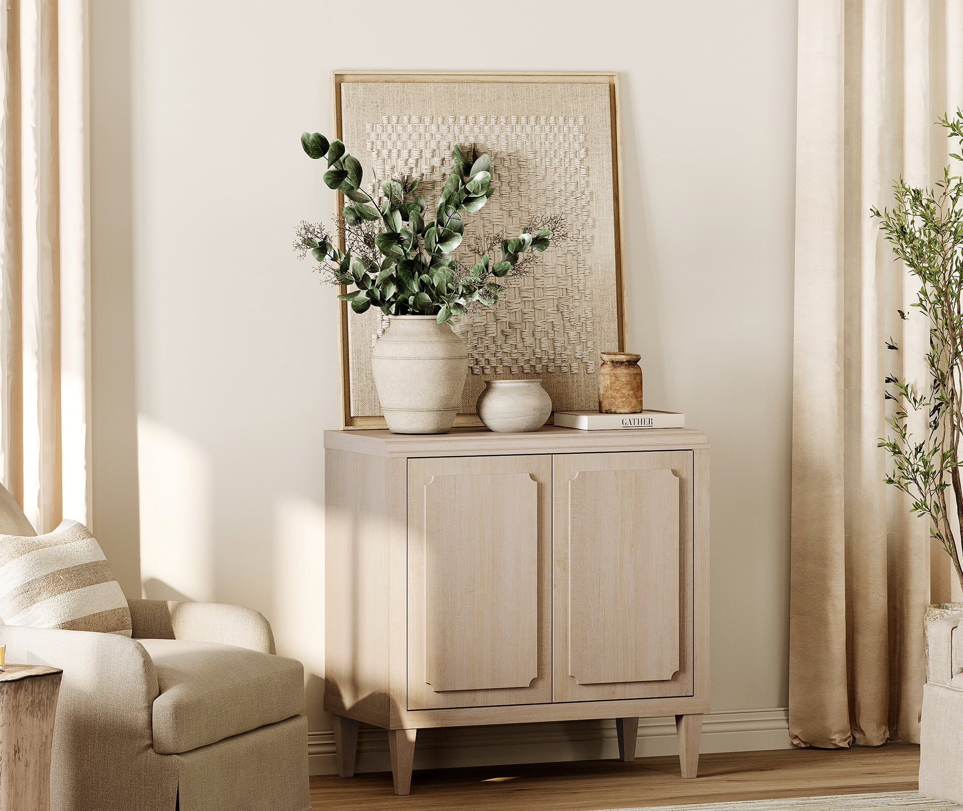 WAMPAT Modern Sideboard Buffet Cabinet with Storage