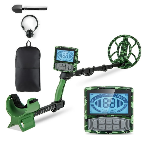 Gymax Détecteur de Métal pour Adultes avec 5 Modes Professionnels Écouteurs 3,5 mm Rétroéclairés