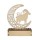 thumbnail image 3 of Ramadan Hollow Decoraciones Calado Talla Madera Luz Durable Mesa Luz Artesanía Inevent HA039834-03, 3 of 6