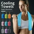 thumbnail image 2 of Resmblatrat Portable Cooling Towel, 2 PCS Soft & Breathable Ice Towel for Yoga, Sport, Running, Workout, Camping& More Activities, Sport Cooling Microfiber Towel, Chilly Sweat Rag(Lake Blue,L), 2 of 8