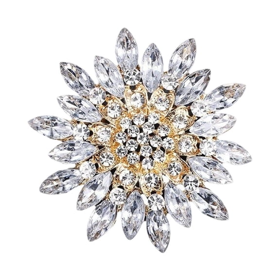 YIEMEEN Elegant Floral Brooch For Women With Acrylic Alloy Designs And Secure Fastening