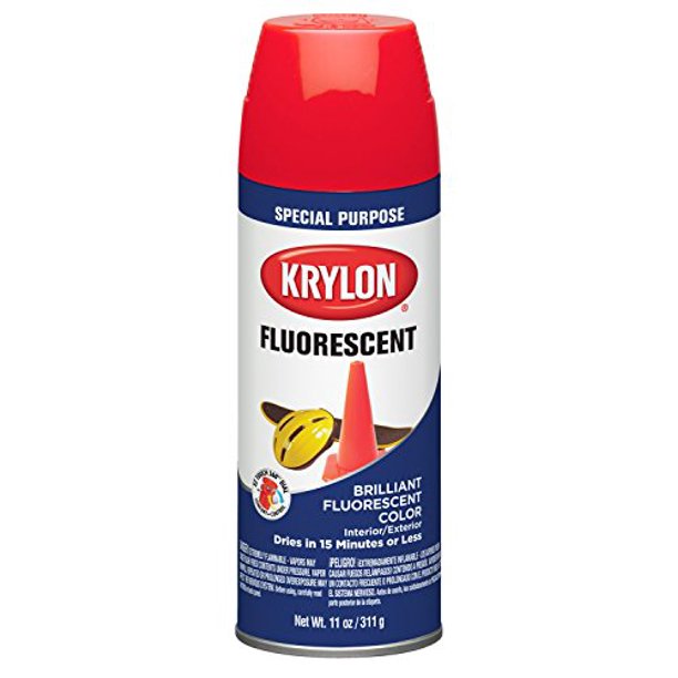 Krylon Fluorescent Spray Paint, Pink, 12 Oz.