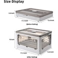 thumbnail image 2 of 32Qt Plastic Storage Bins With Lid, Collapsible With Wheels, 4 Doors, Stackable for Organizing Clothes, Snacks and Camping, 2-Pack (Grey), 2 of 5