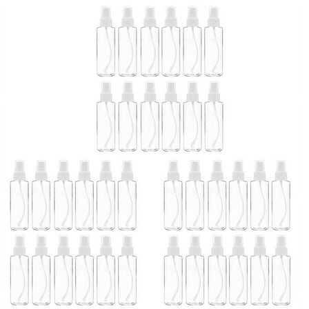 36 Pack Fine Mist Clear Spray Bottles 120 Ml (4 Oz) with Pump Spray Cap, Reusable and Refillable Empty Plastic Bottles